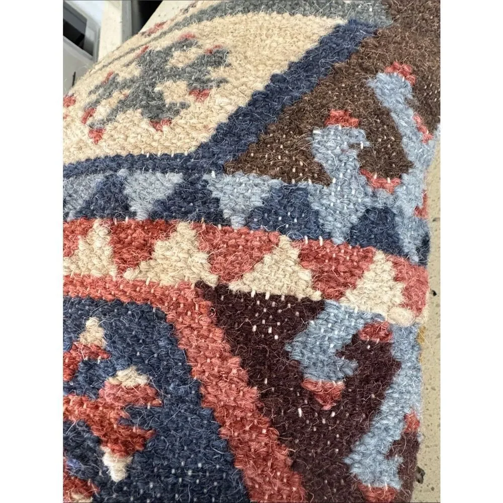 Pottery Barn Curtis Kilim Set of 2 Pillows Wool/ Cotton Blend Multi Colored EUC
